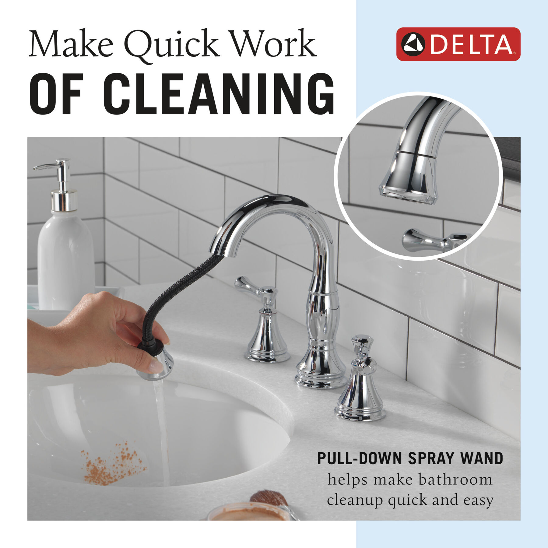 Llave para baño extensible independiente de dos manijas, imagen 2