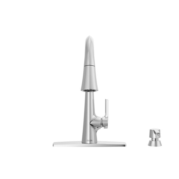 Llave para cocina monomando extensible con dispensador de jabón y tecnología ShieldSpray®
