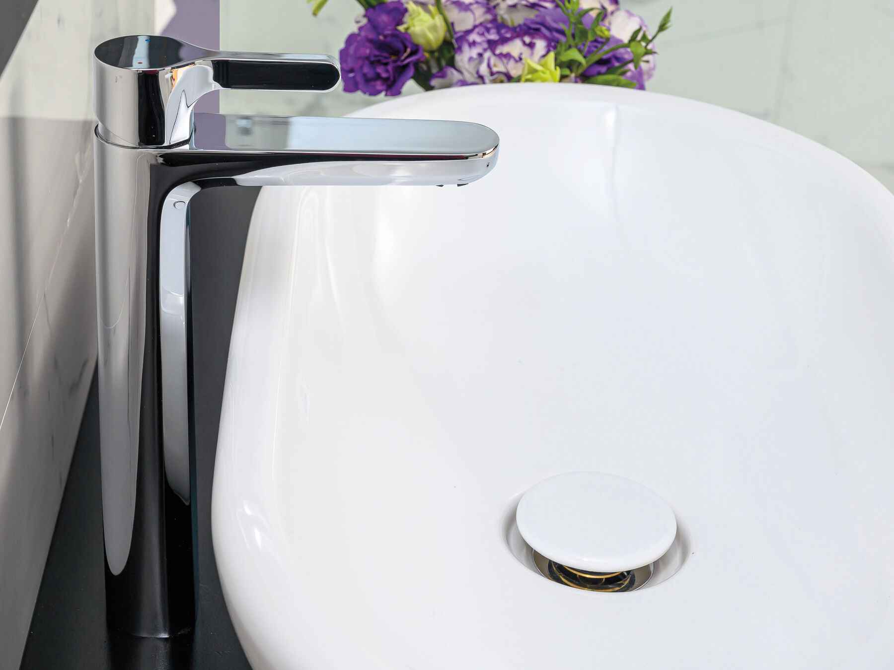 Single Handle Single Hole Vessel Lavatory Faucet - Less Pop-Up, image 2