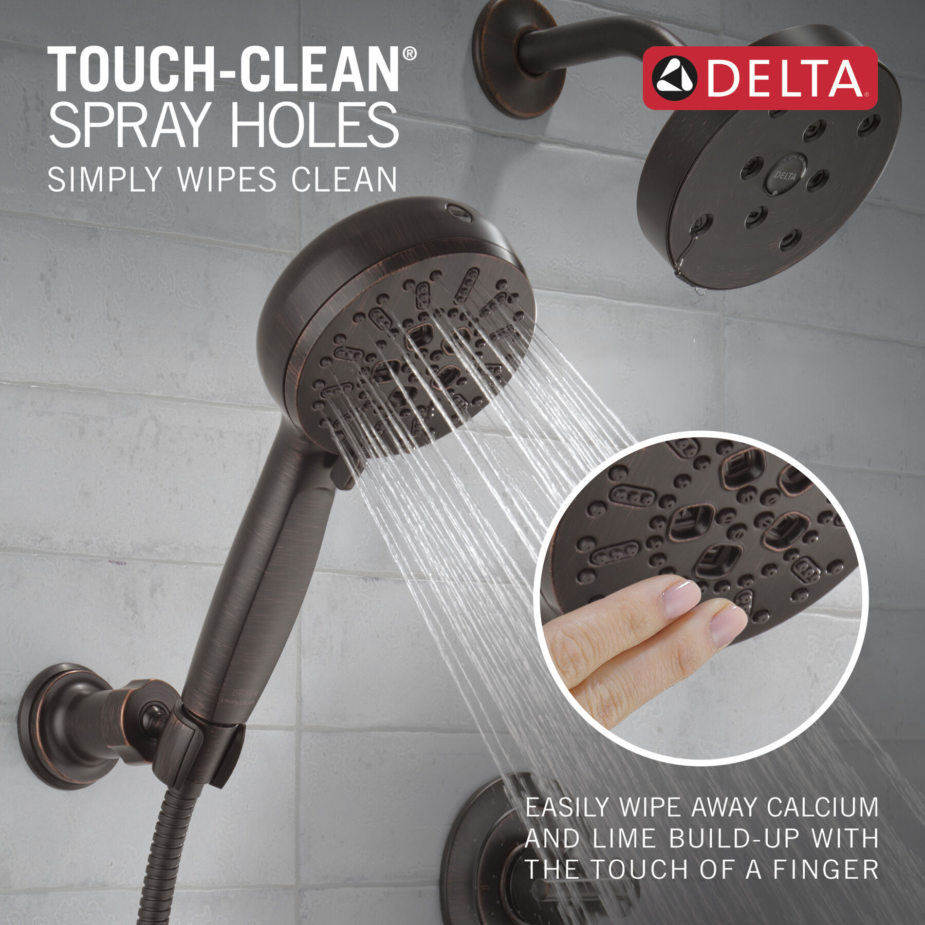 7-Setting Wall Mount Hand Shower with Cleaning Spray, image 22