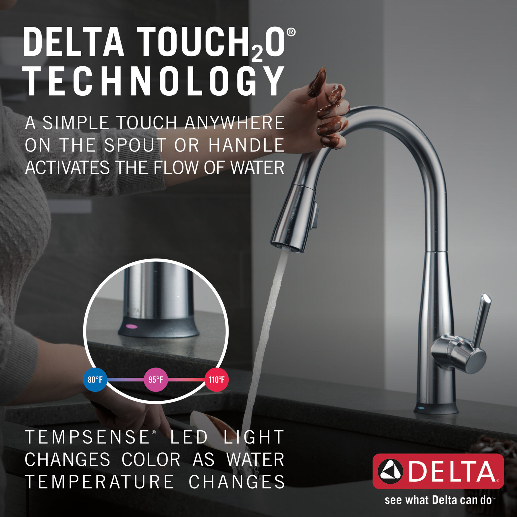 VoiceIQ® Single Handle Pull-Down Faucet with Touch<sub>2</sub>O® Technology, image 16