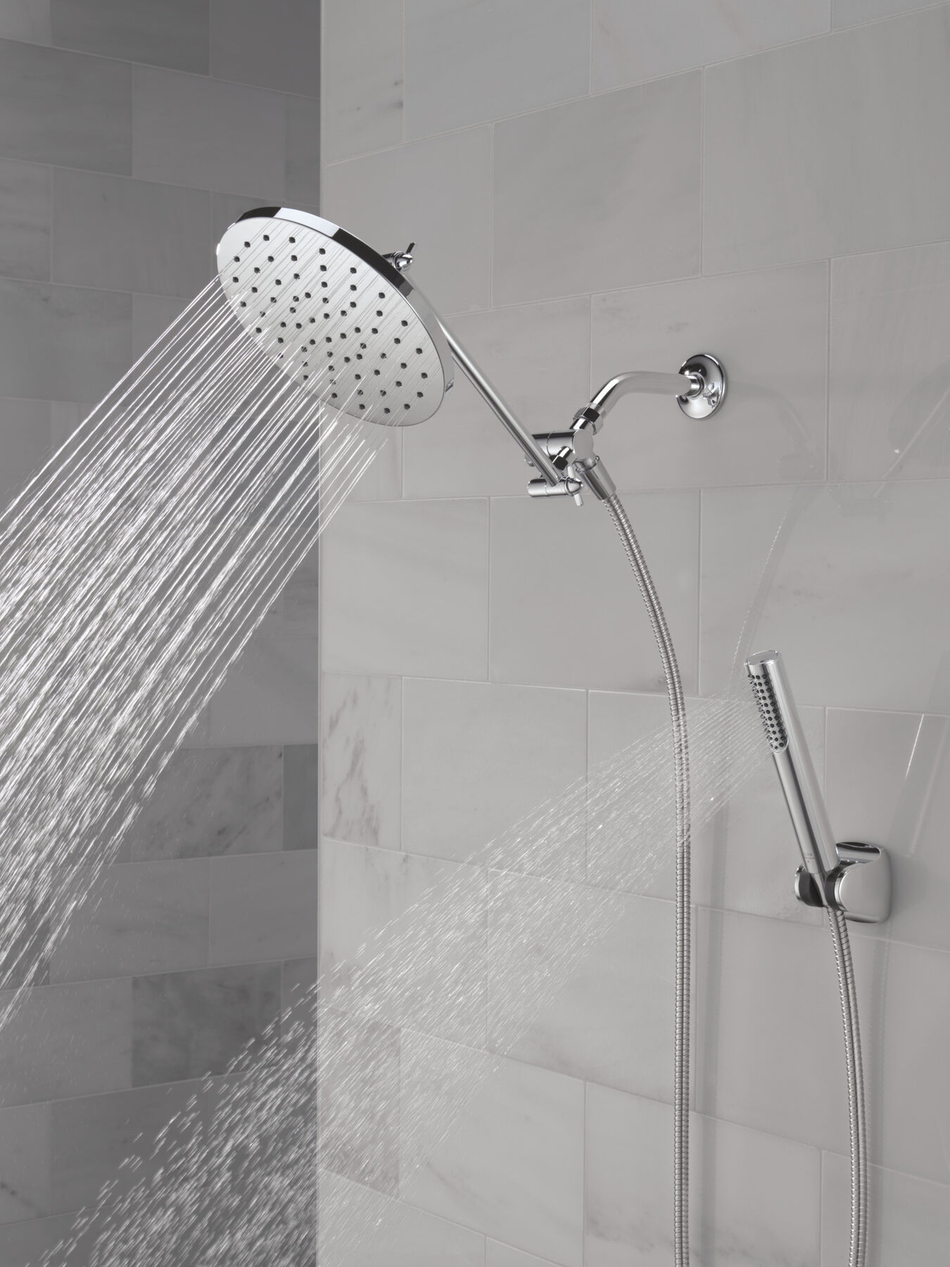 Adjustable Raincan Shower Head with Hand Shower, image 14