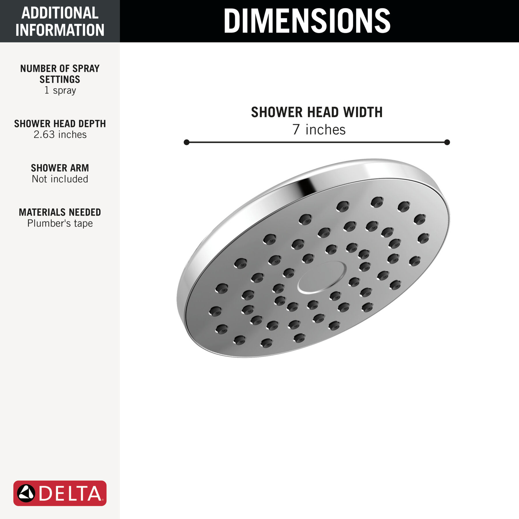 PivotPro™ Raincan Shower Head, image 8