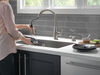 Llave para cocina monomando extensible con dispensador de jabón y tecnología ShieldSpray