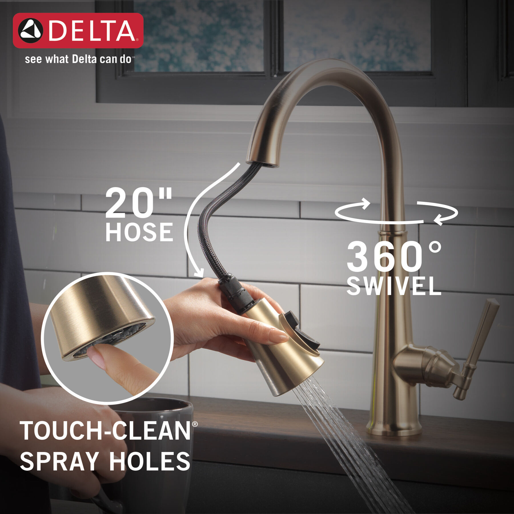 Llave para cocina extensible con ShieldSpray 1L (producto recertificado), imagen 4