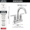 Llave para baño de combinación con dos manijas Tract-Pack