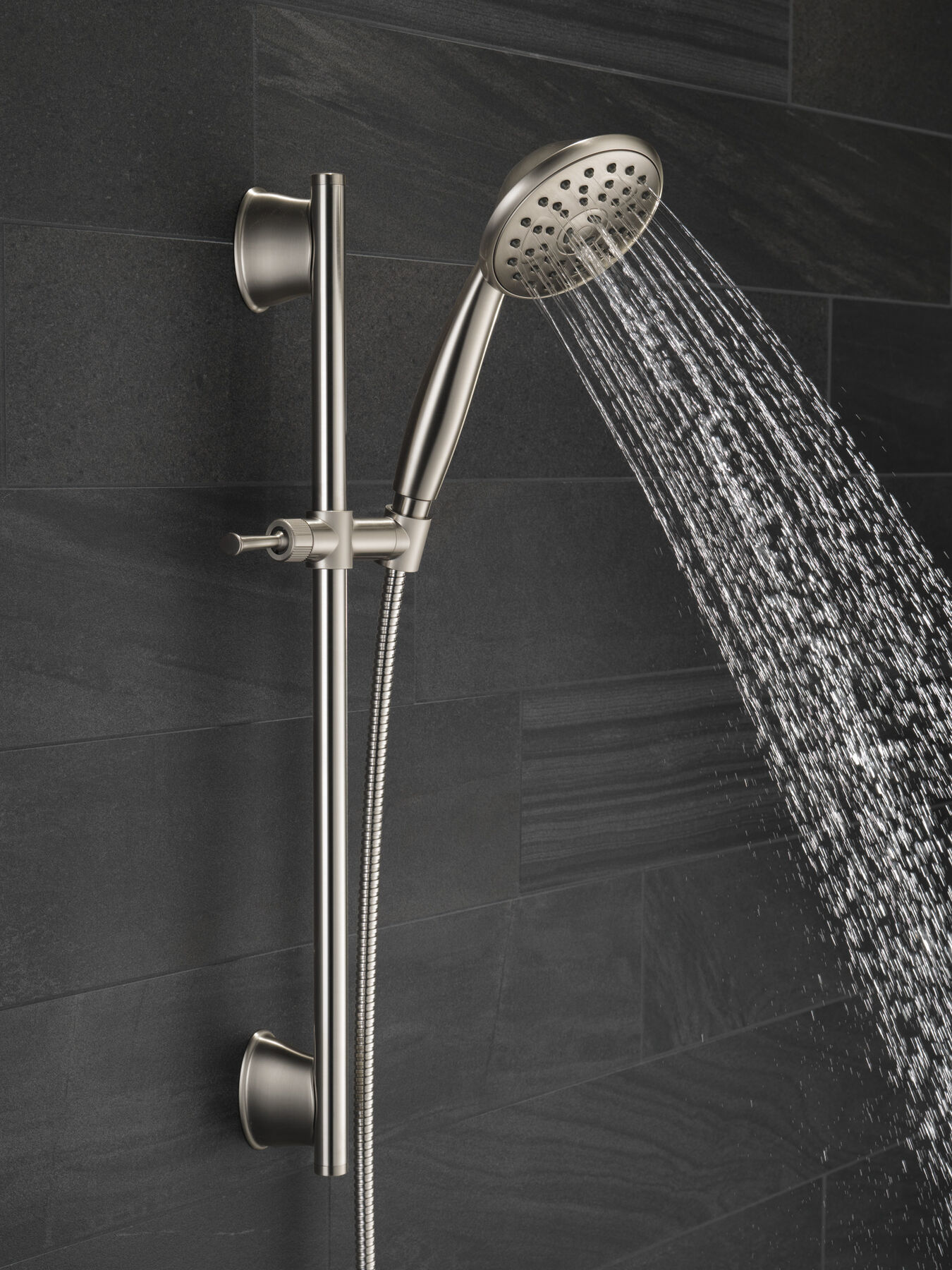 Ducha manual Porter de 3 funciones con barra para pared, imagen 5