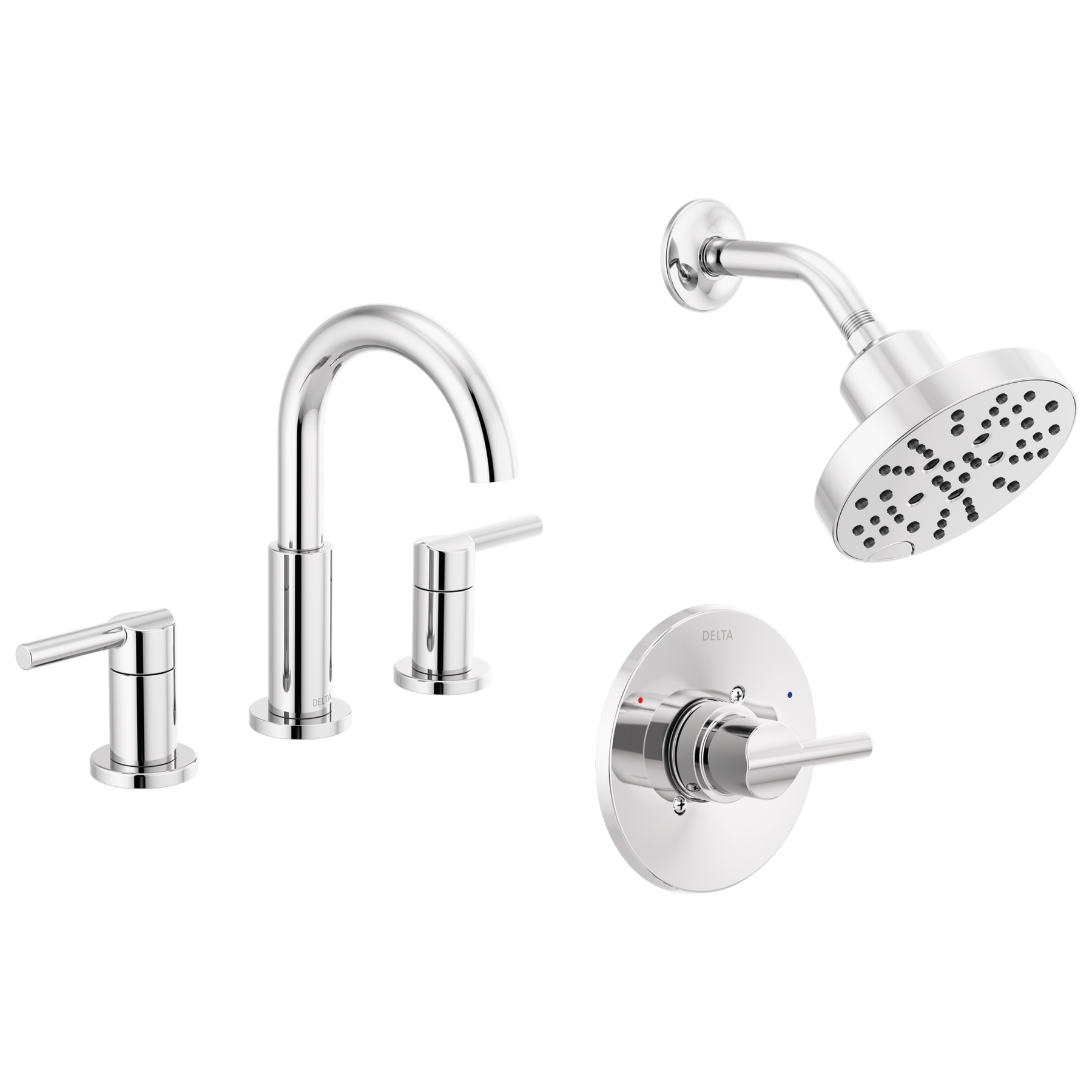 Widespread Lavatory Faucet with Shower Trim Bundle - 14 Series