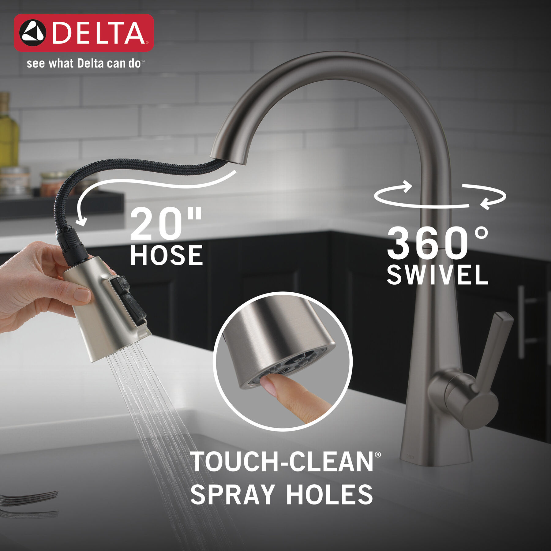 Llave para cocina monomando extensible, imagen 6