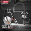 Llave monomando deslizable para cocina con salida con resorte