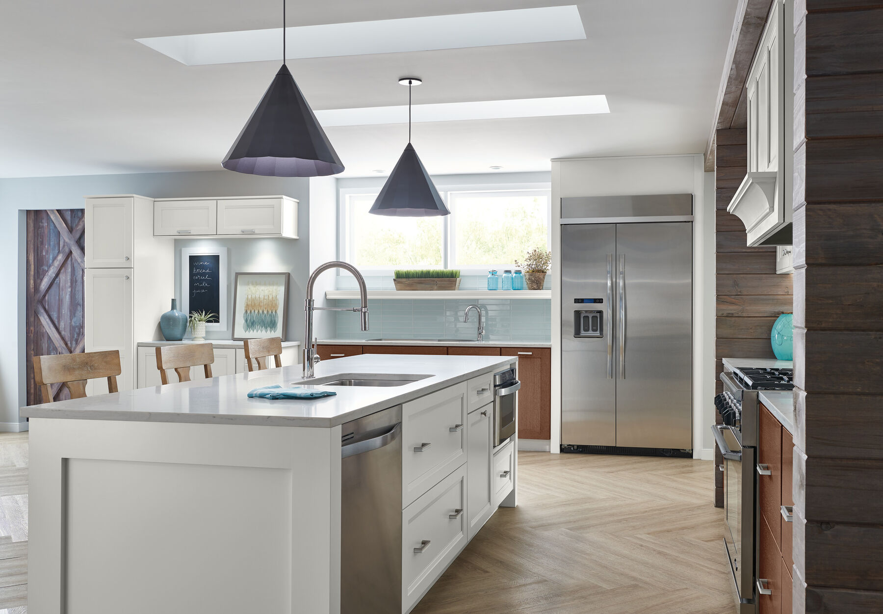 Single-Handle Pull-Down Spring Kitchen Faucet, image 2