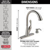 Llave para cocina monomando extensible con dispensador de jabón y tecnología ShieldSpray® (producto recertificado)