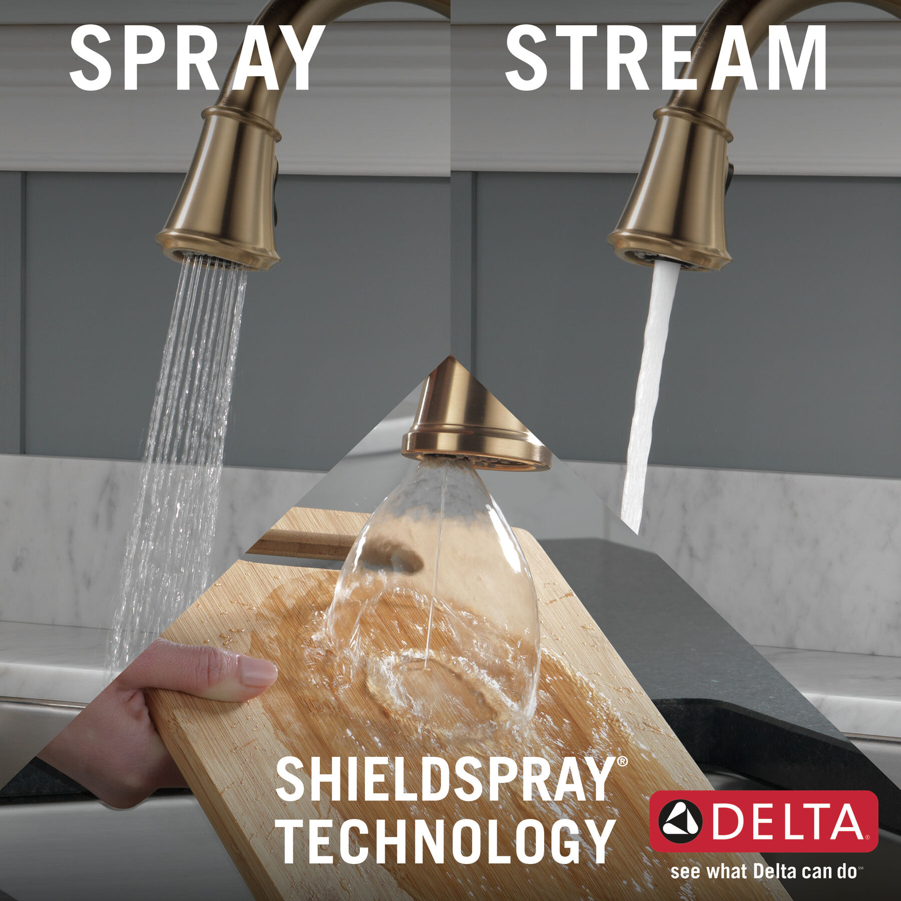 Llave para cocina monomando extensible con tecnologías Touch<sub>2</sub>O® y ShieldSpray®, imagen 5