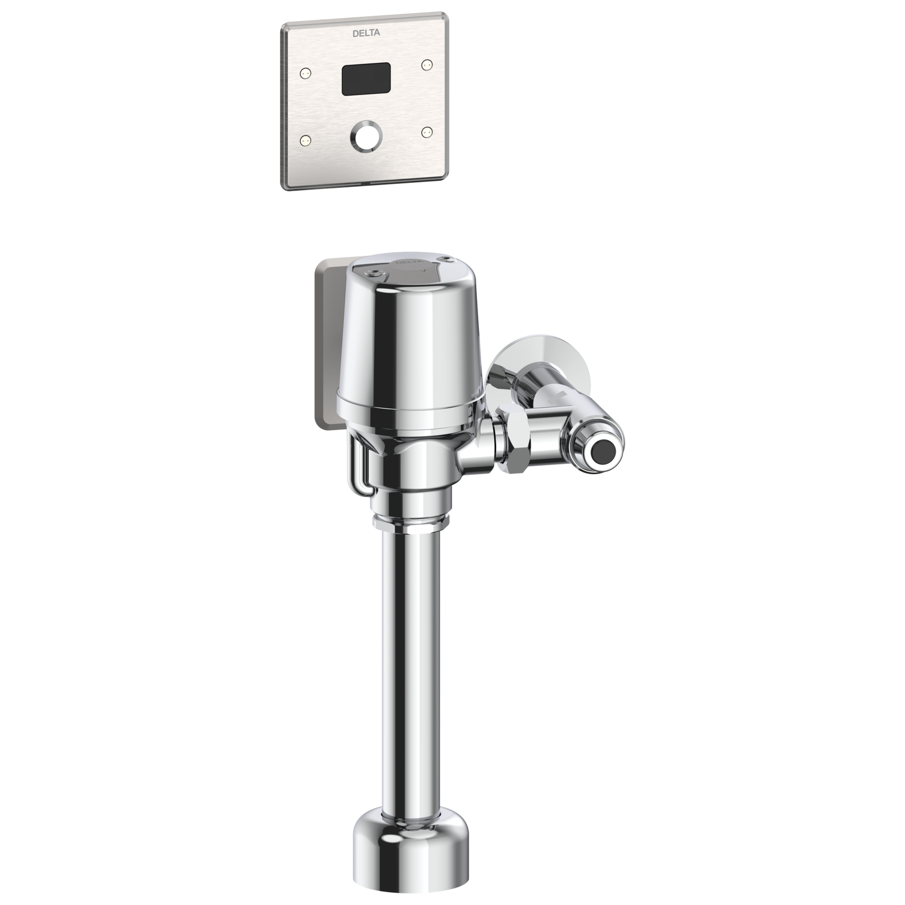 Electronic Exposed Water Closet Flush Valve with Wallmount Sensor - Hardwire Operated