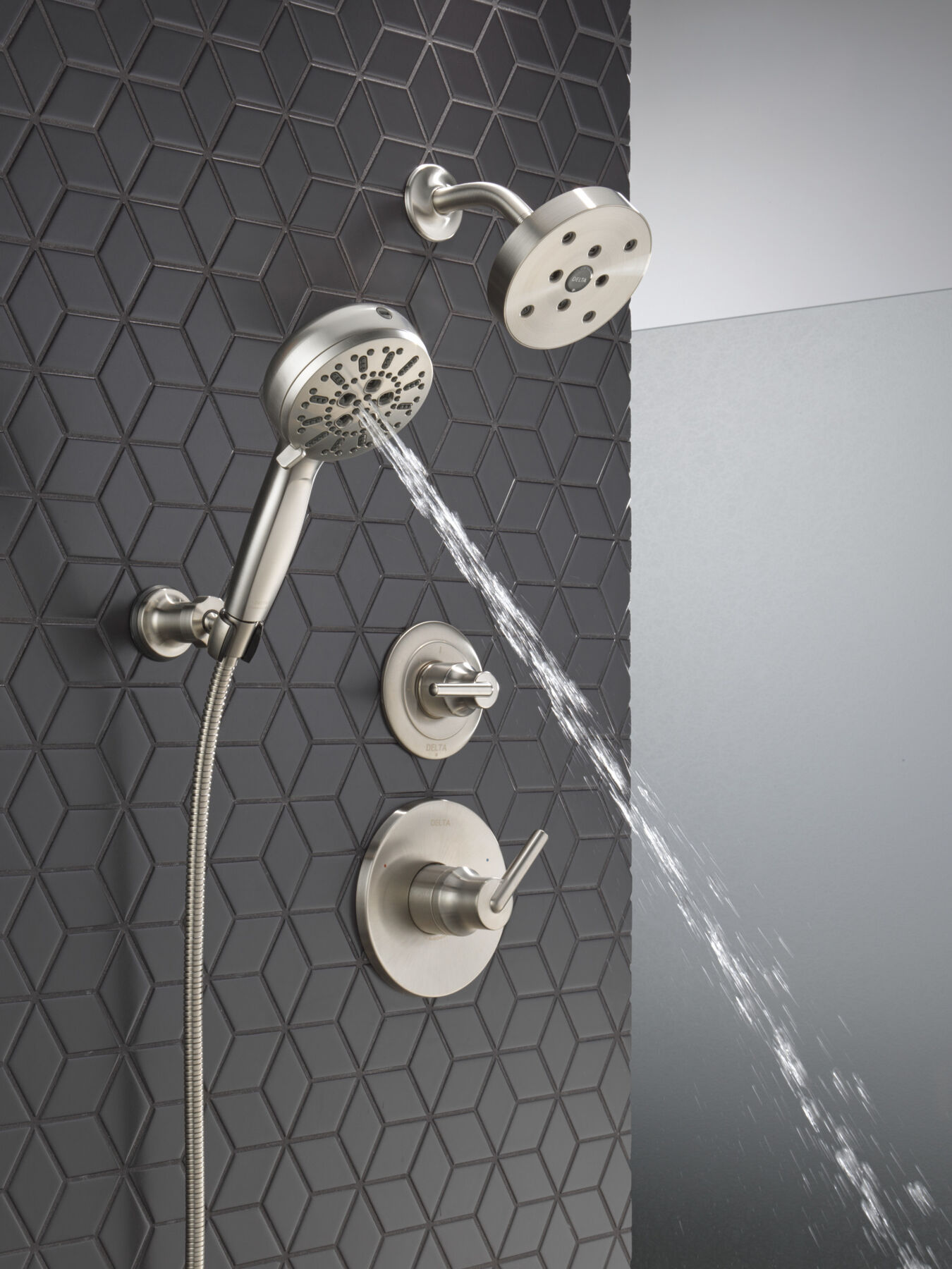 7-Setting Wall Mount Hand Shower with Cleaning Spray, image 17