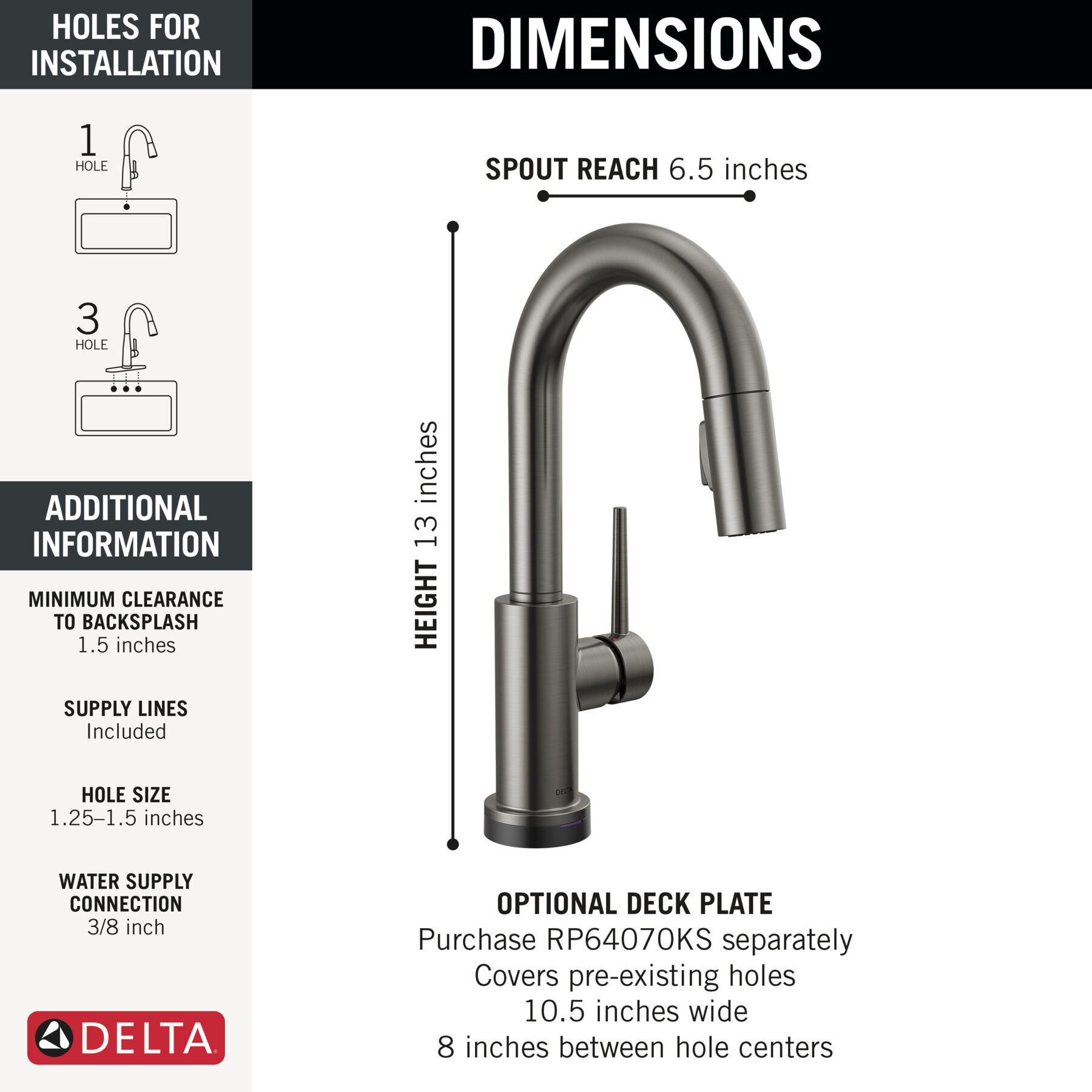 Touch2O® Bar / Prep Faucet with Touchless Technology, image 1