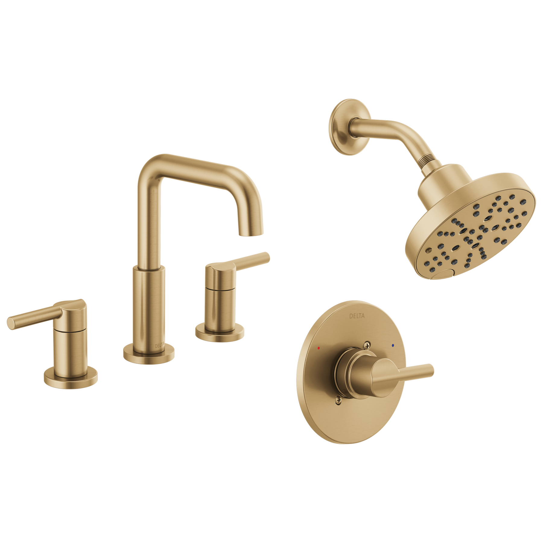 Widespread Lavatory Faucet with Shower Trim Bundle - 14 Series