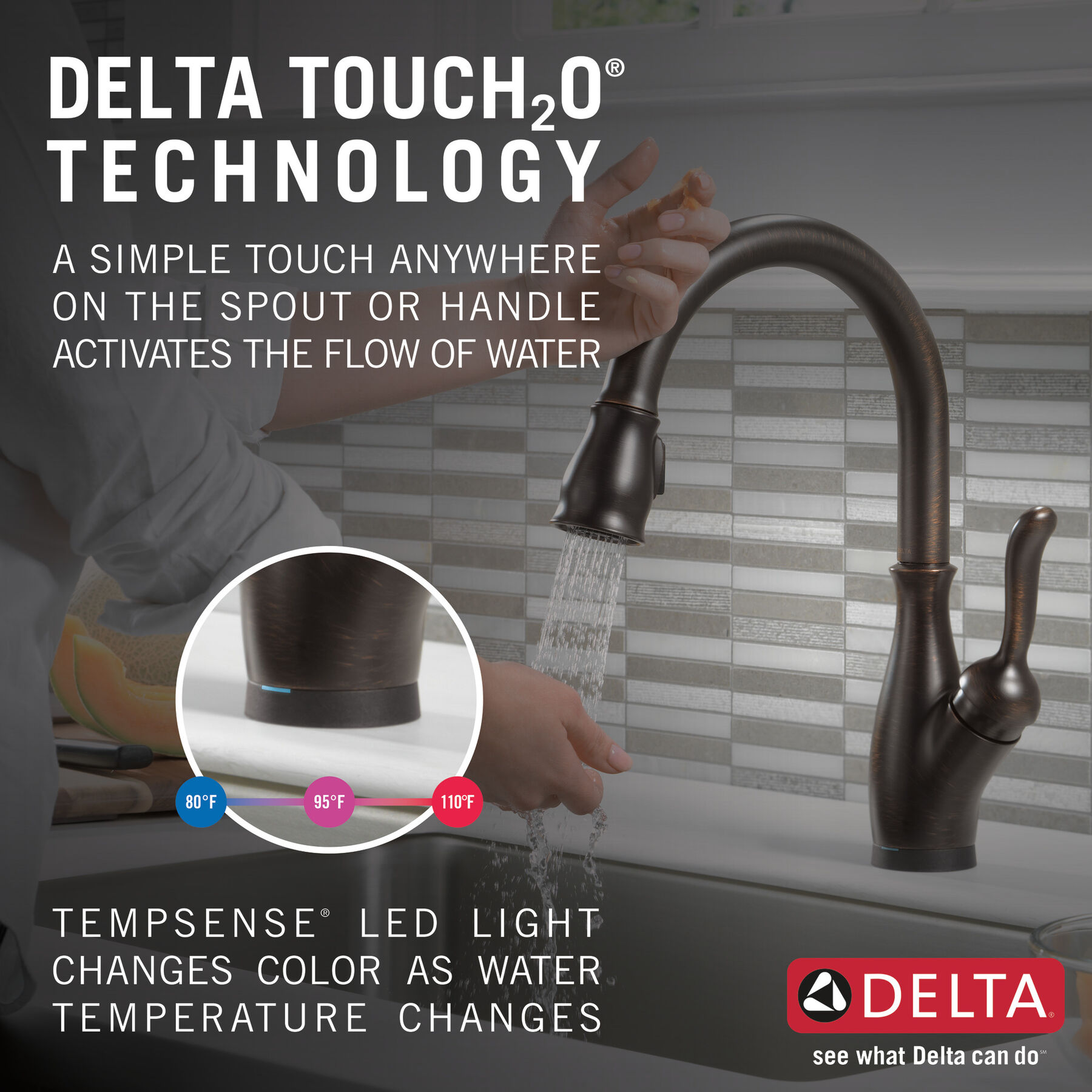 Llave para cocina monomando extensible con tecnologías Touch<sub>2</sub>O® y ShieldSpray®, imagen 13