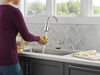 Single Handle Pull-Down Touch<sub>2</sub>O® Technology Kitchen Faucet with Touchless Technology and Soap Dispenser