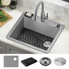 25” Drop-In Undermount Stainless Steel Single Bowl Kitchen Sink with Accessories