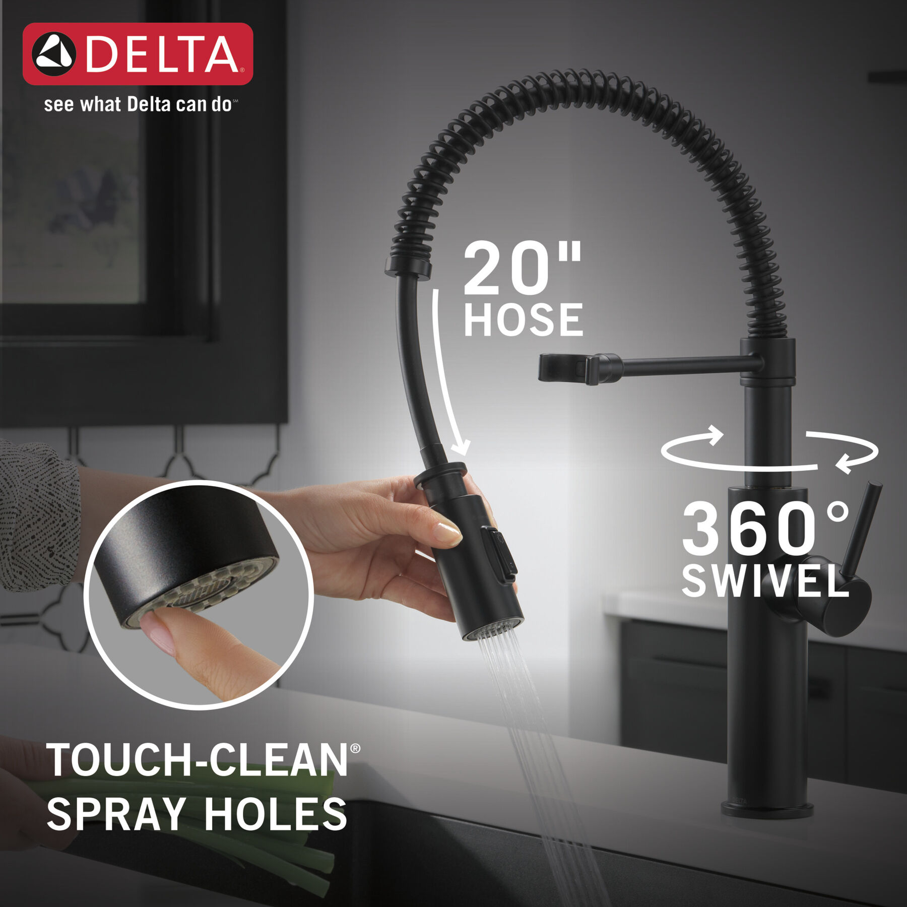 Llave para cocina extensible de una manija con tubo de salida con muelle (producto recertificado), imagen 5