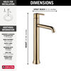 Llave para baño monomando para vasija