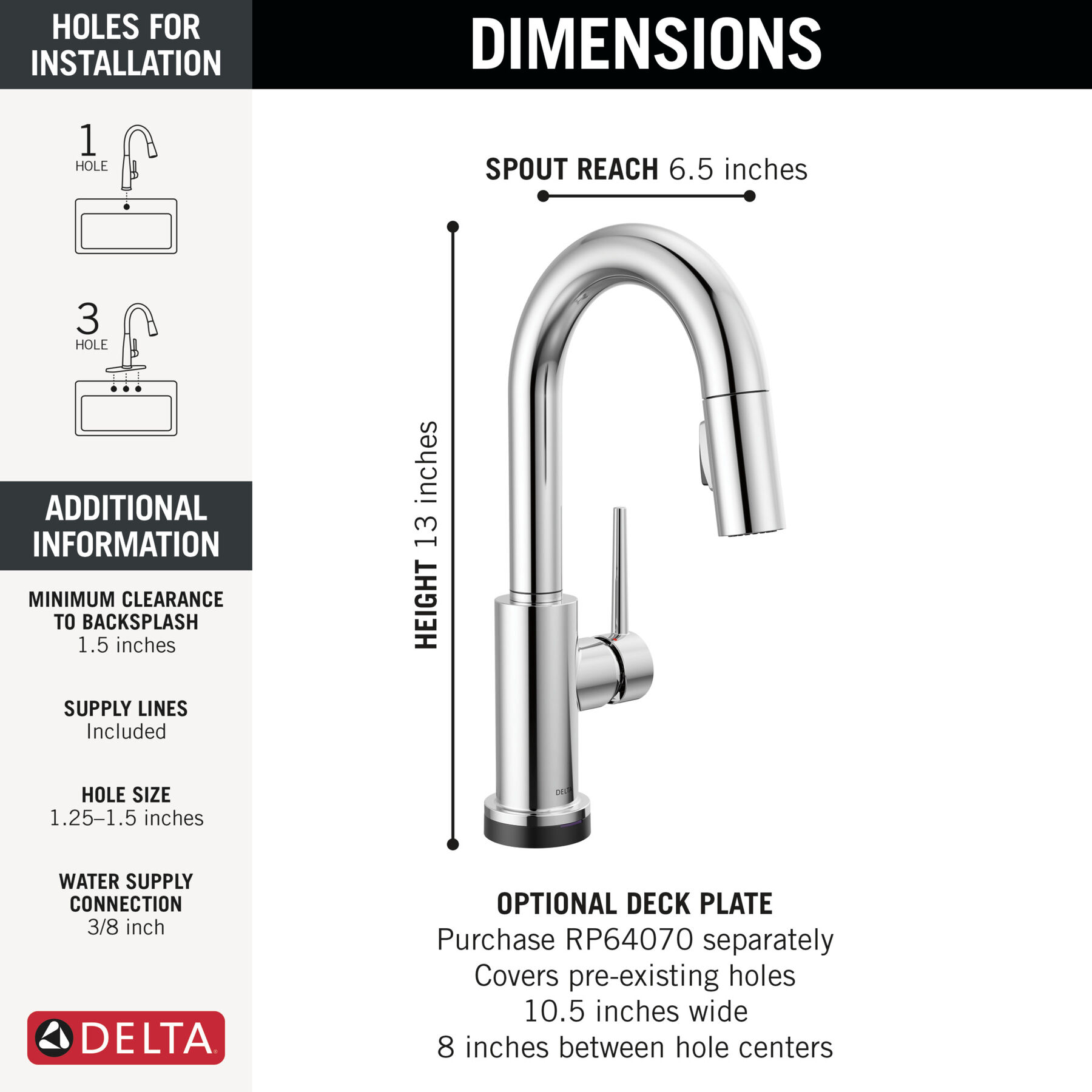 Touch2O® Bar / Prep Faucet with Touchless Technology, image 1