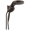 HydroRain® H<sub>2</sub>Okinetic® 5-Setting Two-in-One Shower Head (Recertified)