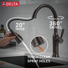 Llave de una manija con tubo de salida deslizable para cocina