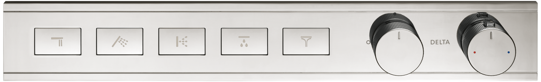 Modern High Flow Push Button Thermostatic Trim - 5 Outlet, image 2
