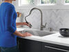 Llave para cocina monomando extensible con dispensador de jabón y tecnología ShieldSpray®