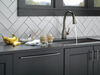 Llave para cocina monomando extensible con tecnologías Touch<sub>2</sub>O® y ShieldSpray®