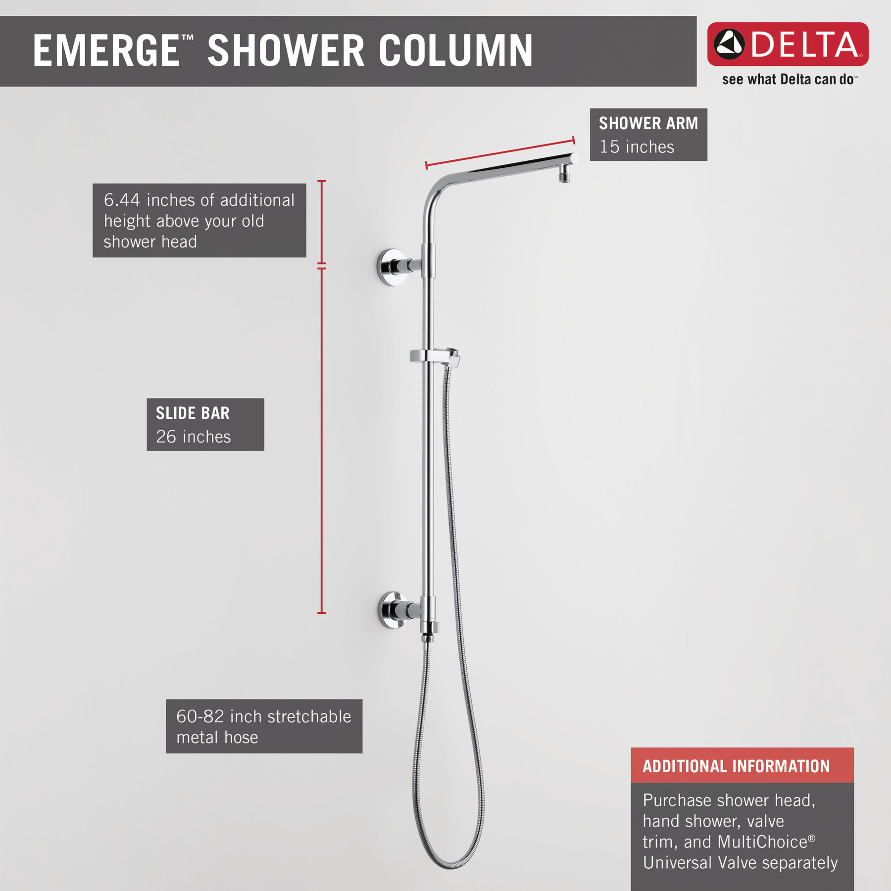 Columna de ducha redonda de 26", imagen 4