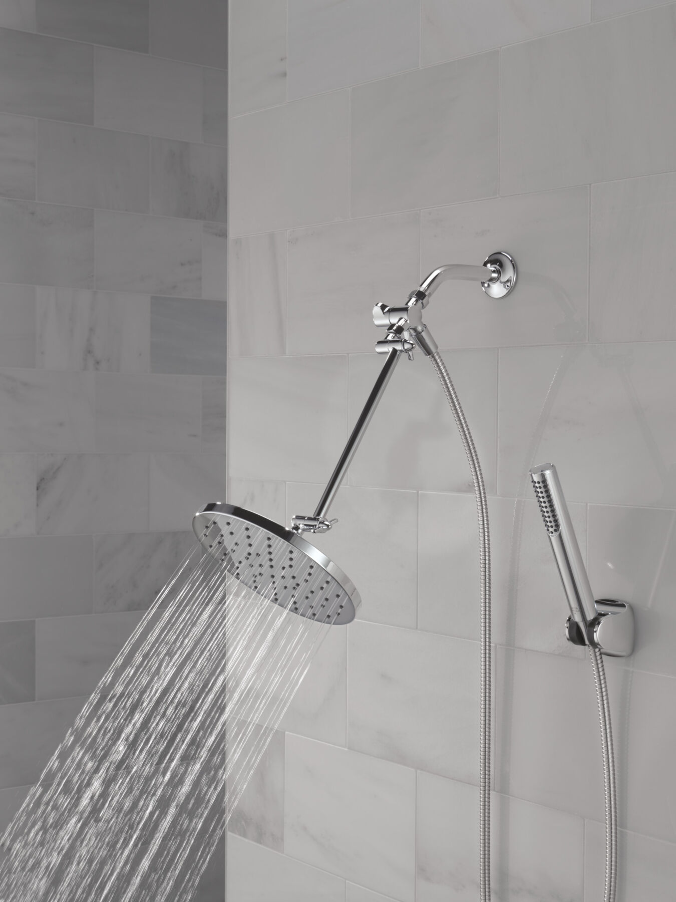 Adjustable Raincan Shower Head with Hand Shower, image 17