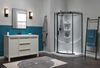 38x38 Corner Shower Bundle with Door - Classic Round with Direct-to-Stud Wall Set