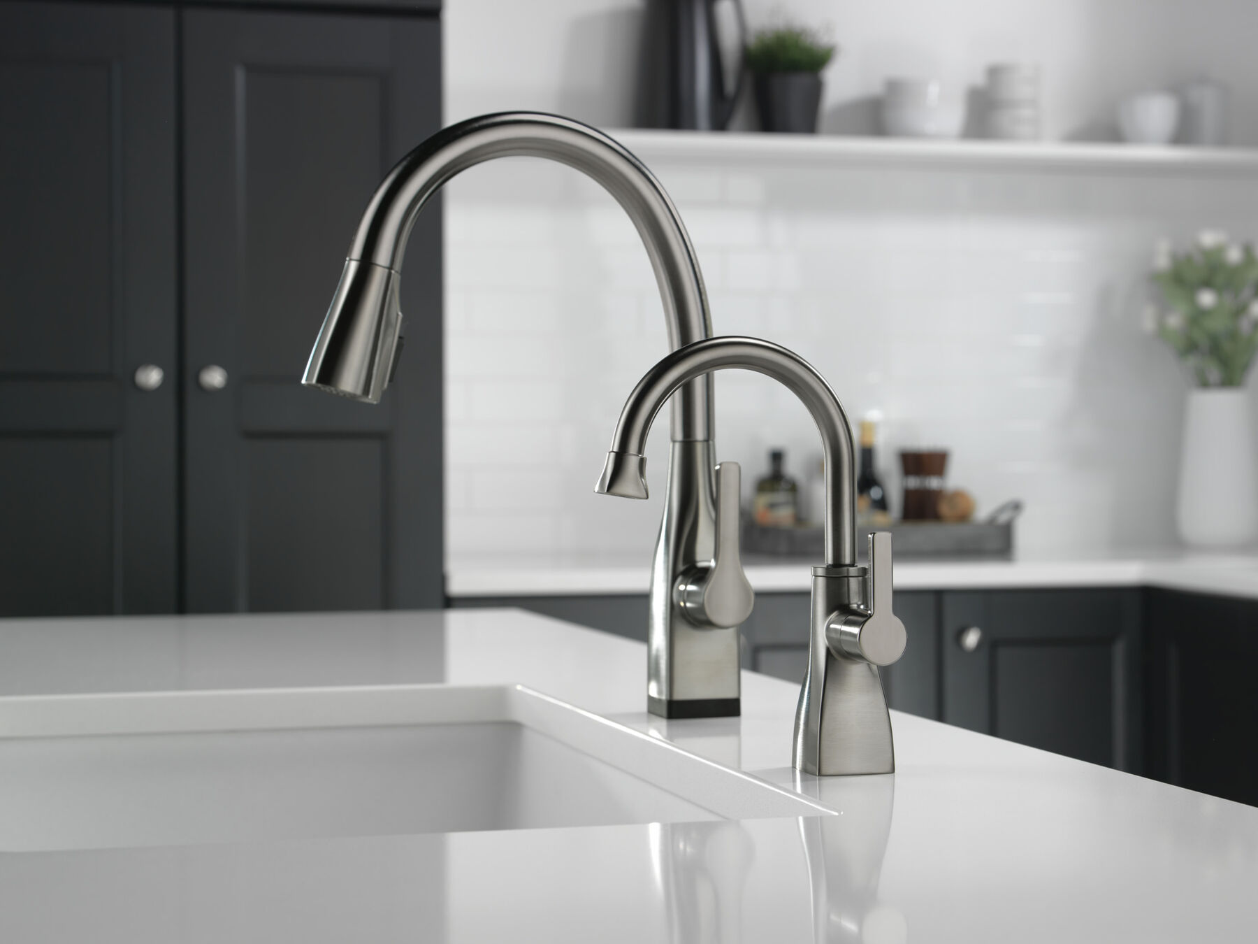 Llave para cocina monomando extensible con tecnologías Touch<sub>2</sub>O® y ShieldSpray®, imagen 4