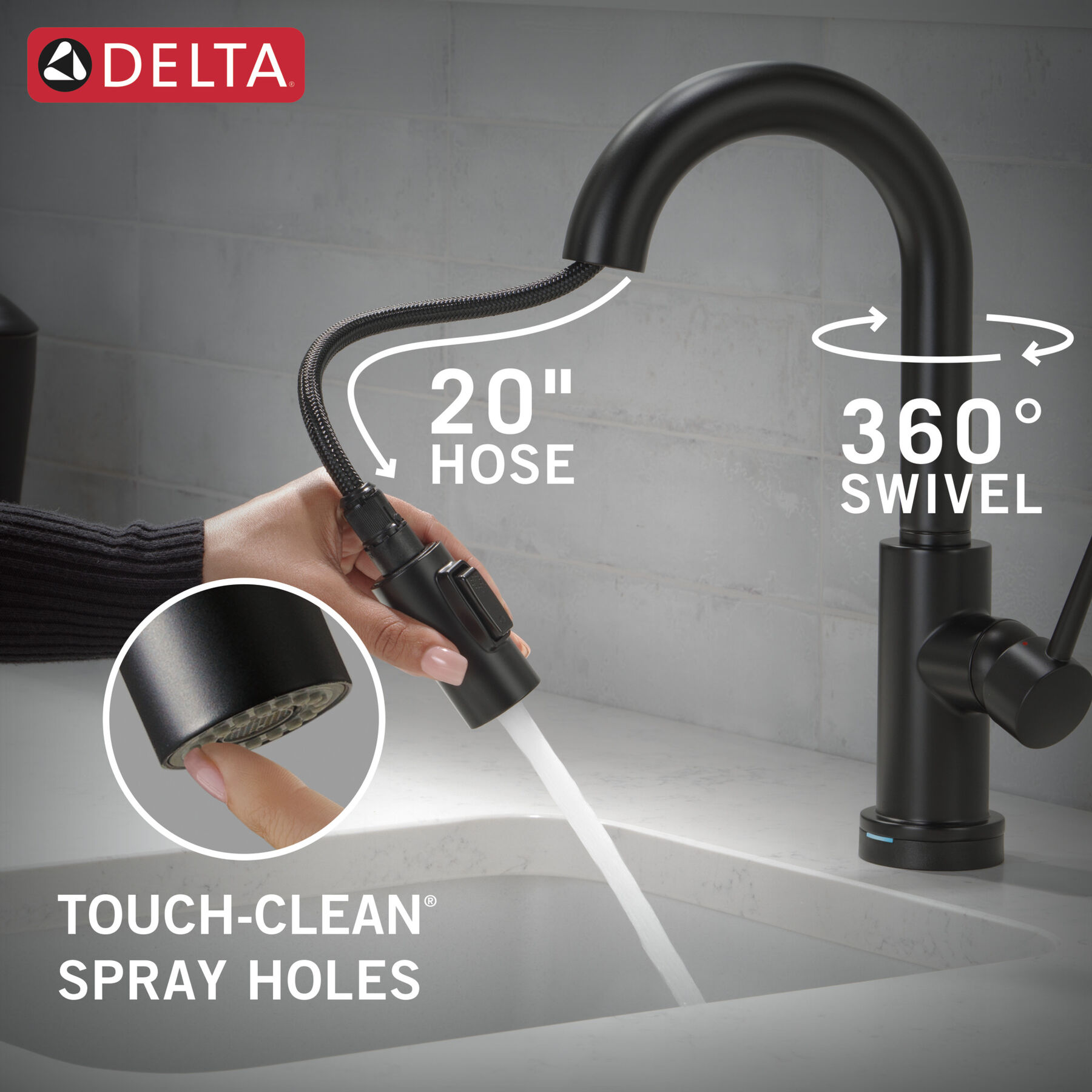 Llave para barra/encimera monomando extensible con tecnología Touch<sub>2</sub>O®, imagen 6