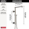 Columna de ducha angular de 18" Emerge®