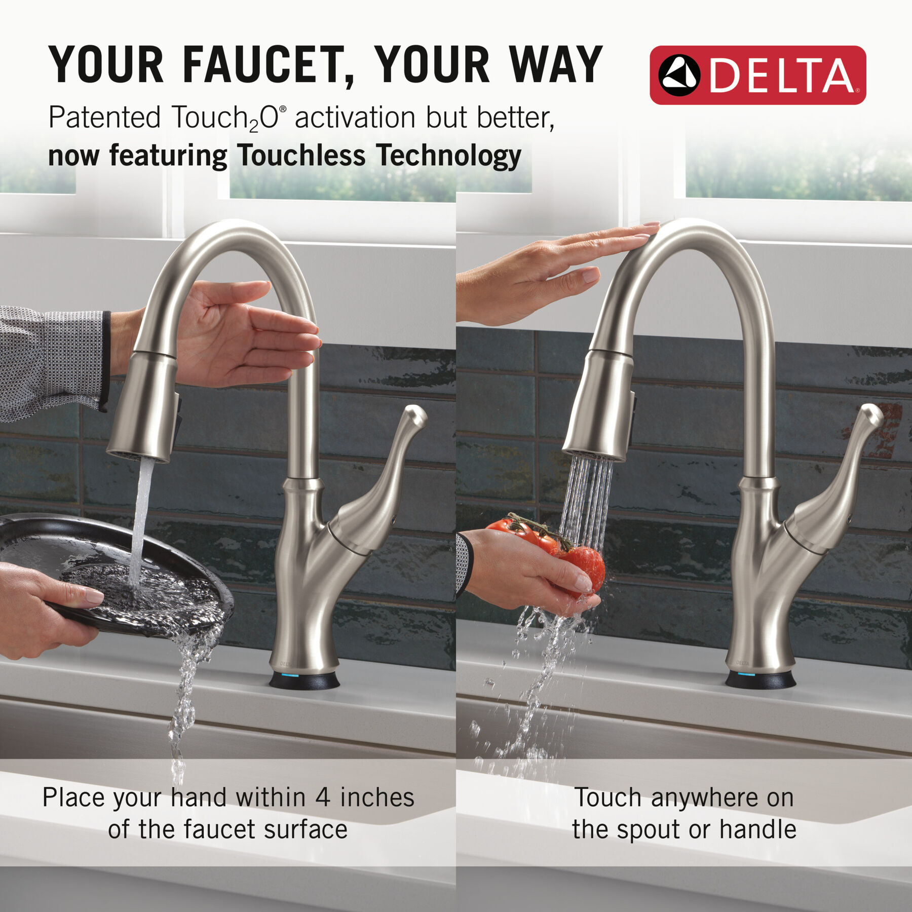 Touch<sub>2</sub>O® Technology Kitchen Faucet with Touchless Technology, image 11
