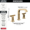 Llave para baño de extensión con dos manijas (producto recertificado)