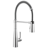 Llave para cocina extensible de una manija con tubo de salida con muelle