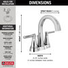 Llave para baño de combinación de dos manijas