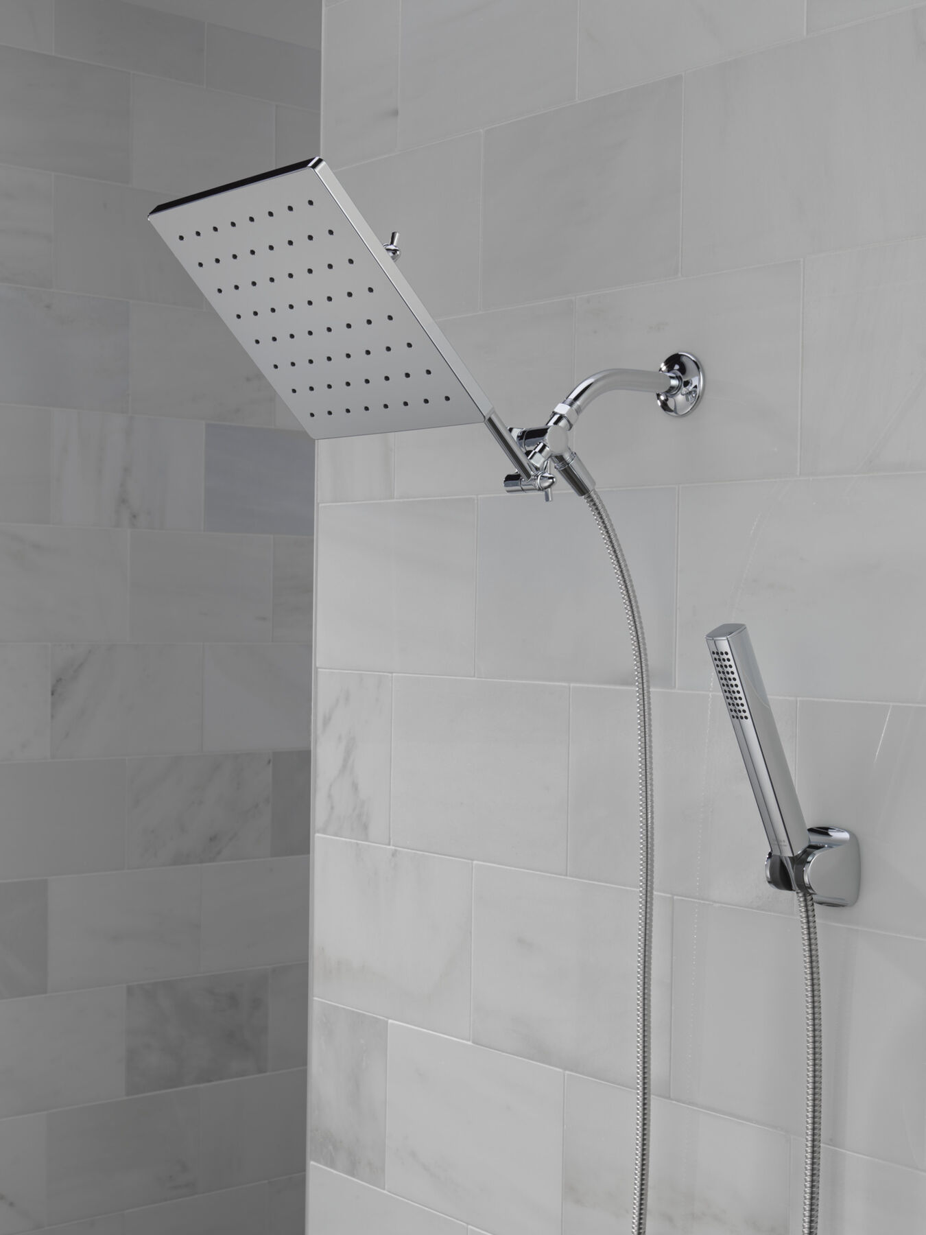 10 inch Raincan Shower Head & Hand Held Combo with Adjustable Extension Arm, image 1