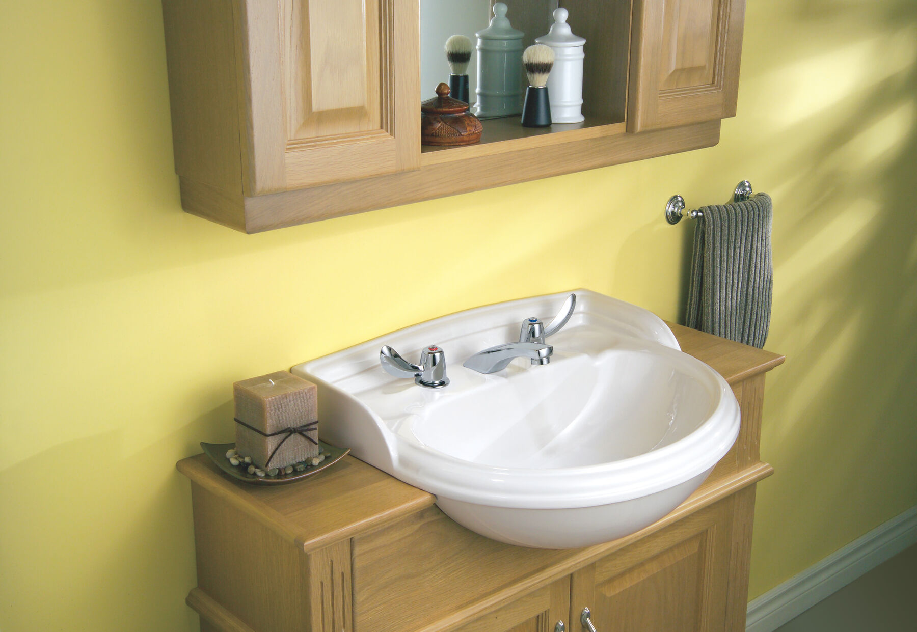 Two Handle Widespread Bathroom Faucet - Less Pop-Up, image 3