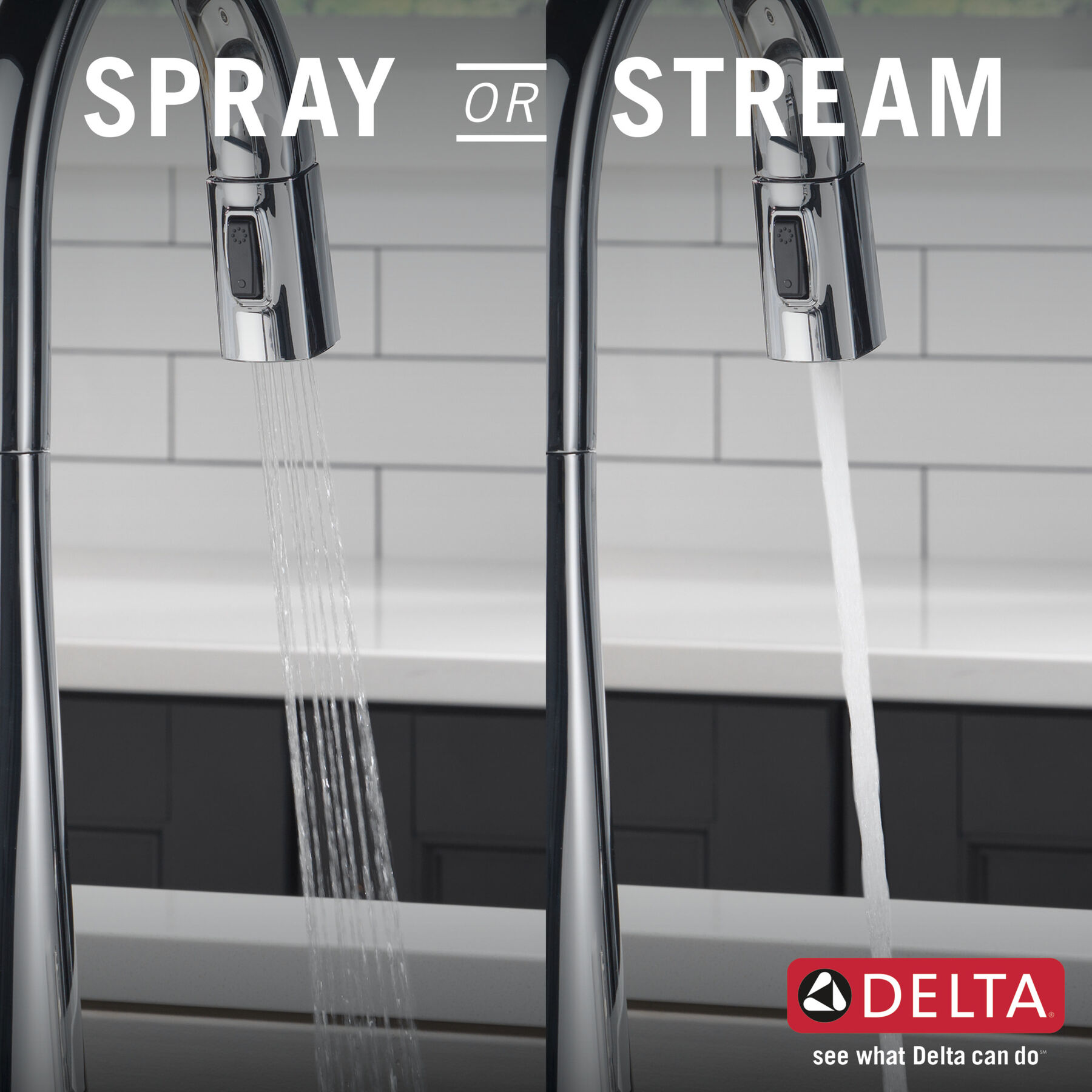 Single Handle Pull-Down Kitchen Faucet With Touch<sub>2</sub>O® Technology, image 3