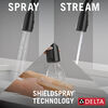 Llave para cocina monomando extensible con dispensador de jabón y tecnología ShieldSpray®