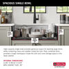 32” Workstation Kitchen Sink Undermount 16 Gauge Stainless Steel Single Bowl with WorkFlow™ Ledge and Accessories