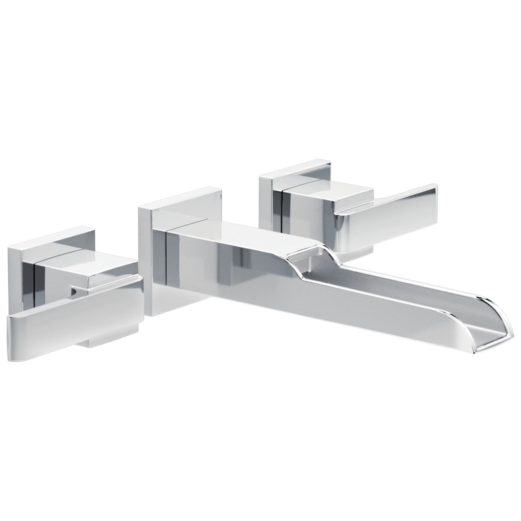 Accesorio para llave para baño acanalada de dos manijas de montaje en pared