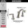 Llave de dos manijas para baño para lavabo de 8"