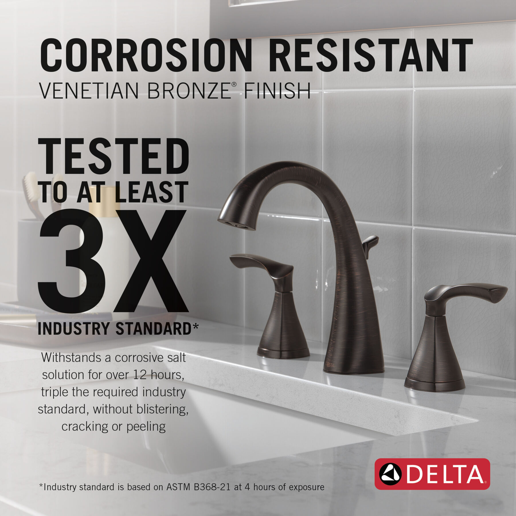 Llave para baño de extensión con dos manijas, imagen 2